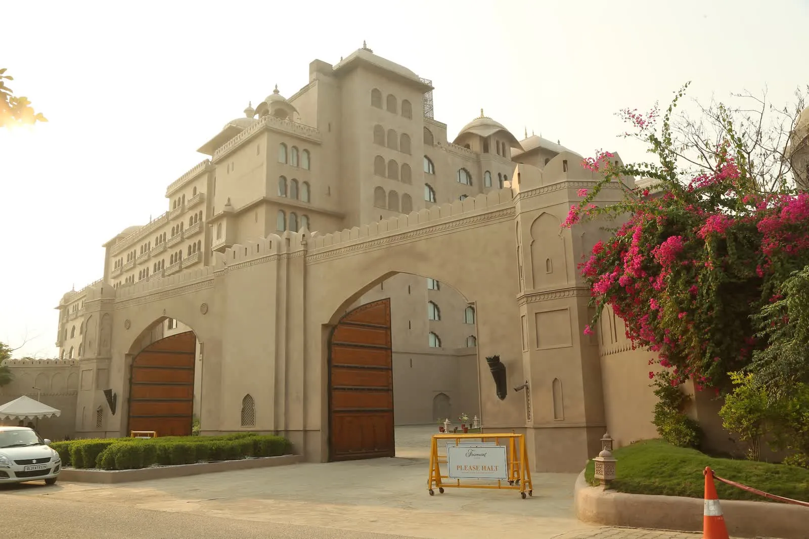 Exterior of a heritage-style hotel venue used for a corporate event in Delhi NCR